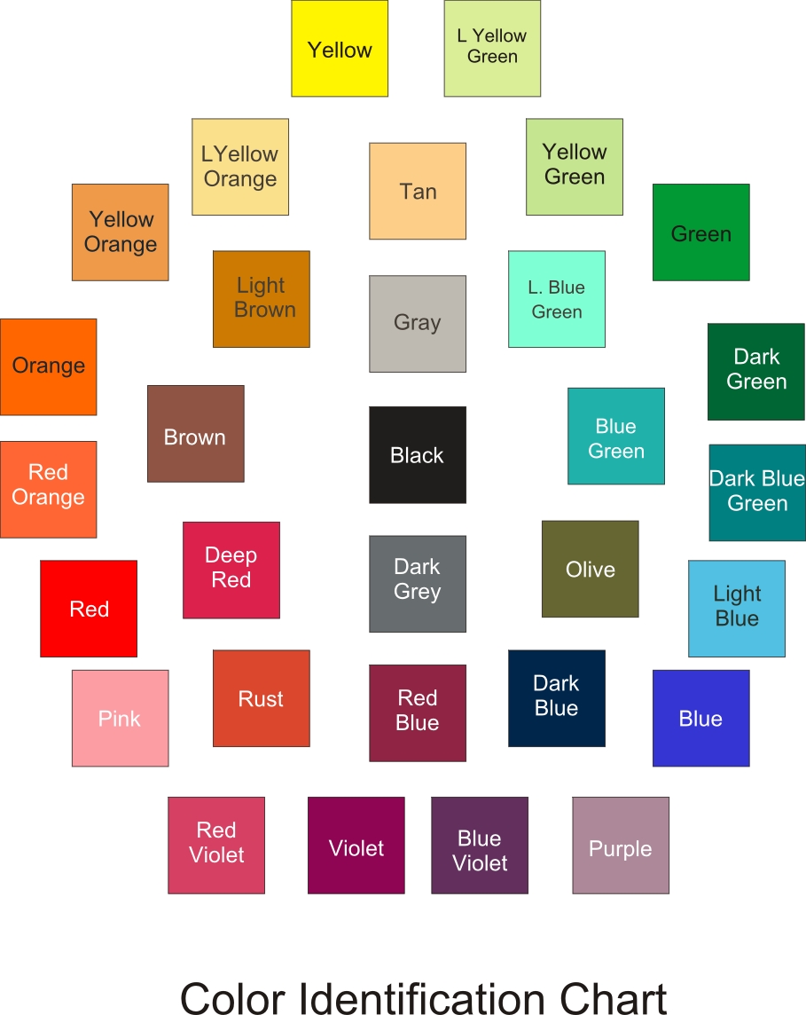 Lithology Color Chart