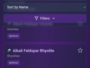 Rocks HTML Database