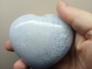 Celestine Crystal Heart Large