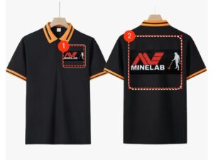Minelab Polo Shirt Size L Black/Orange